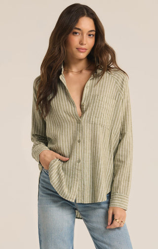 PERFECT LINEN STRIPE TOP (MEADOW) - Z SUPPLY