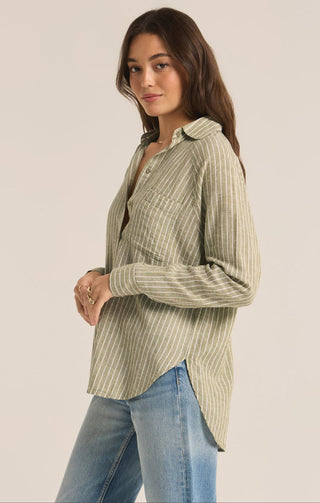 PERFECT LINEN STRIPE TOP (MEADOW) - Z SUPPLY