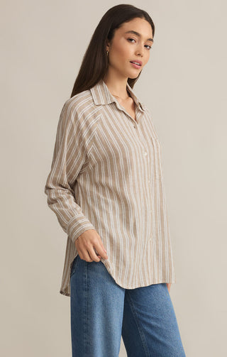 PERFECT LINEN TOP (PEBBLE MOON) - Z SUPPLY