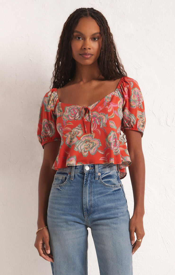 RENELLE TANGO FLORAL TOP (TANGO) - Z SUPPLY