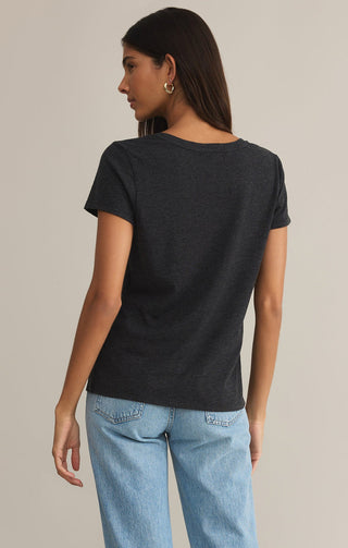 ANYWHERE SCOOP NECK TEE (BLACK) - Z SUPPLY