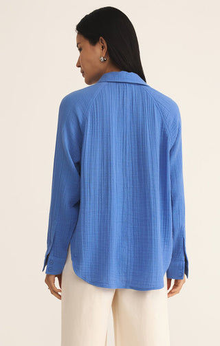 PERFECT AIRY GAUZE BUTTON UP (BAYSIDE BLUE) - Z SUPPLY