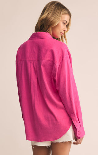 ALFIE LINEN BUTTON UP (ISLAND PINK) - Z SUPPLY