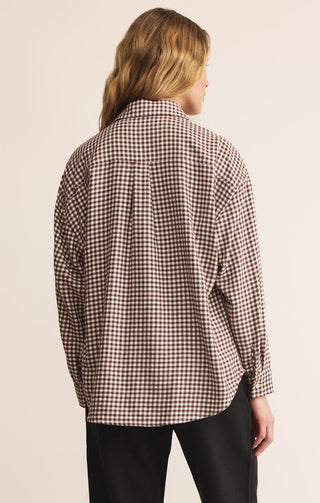 RIVER PLAID BUTTON UP (CHOCOLATE CHERRY) - Z SUPPLY