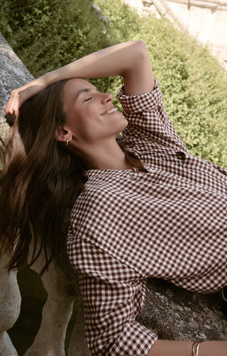 RIVER PLAID BUTTON UP (CHOCOLATE CHERRY) - Z SUPPLY