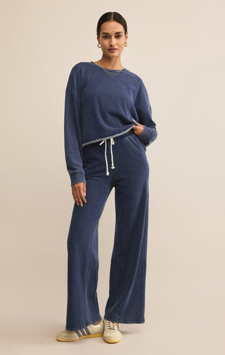 CIRCUIT KNIT DENIM SWEATSHIRT (VINTAGE INDIGO) - Z SUPPLY