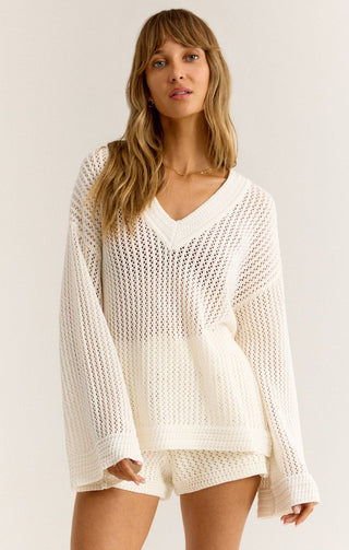 KIAMI CROCHET SWEATER (WHITE) - Z SUPPLY