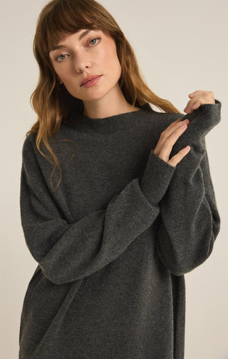 GIA CREW NECK SWEATER (CHARCOAL) - Z SUPPLY