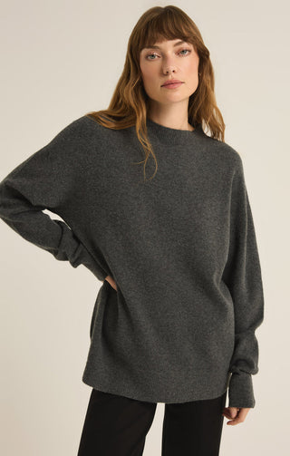 GIA CREW NECK SWEATER (CHARCOAL) - Z SUPPLY