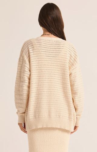 ARCADIA POINTELLE CARDIGAN (OATMILK)- Z SUPPLY