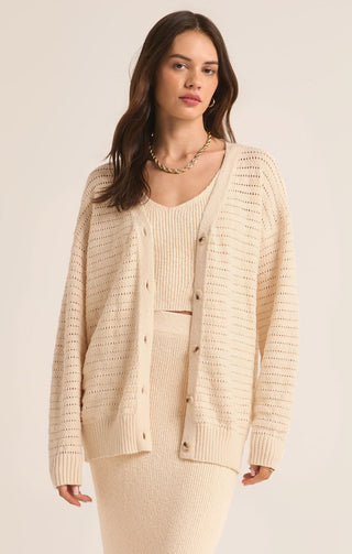 ARCADIA POINTELLE CARDIGAN (OATMILK)- Z SUPPLY