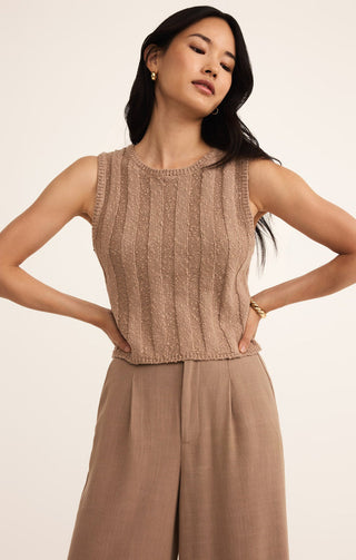 CALAN RIB SWEATER CROPPED TANK  - Z SUPPLY