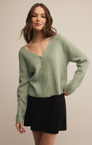EMILE V-NECK CARDIGAN (BAY LEAF) - Z SUPPLY