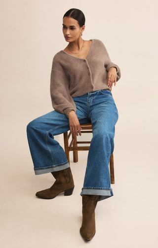 SADIRA FLUFFY CROP CARDIGAN (MOONLIGHT) - Z SUPPLY