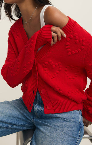 HEARTS EMBROIDERED CARDIGAN - Z SUPPLY
