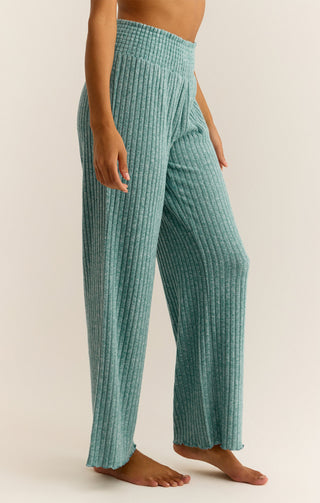 Dawn Smocked Rib Pant (Green Lagon) - Z Supply