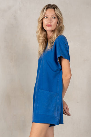 Deep Back V-neck Cotton Modal Romper