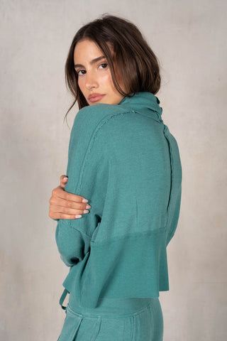 Terry Wide Leg Set (Slate Green)