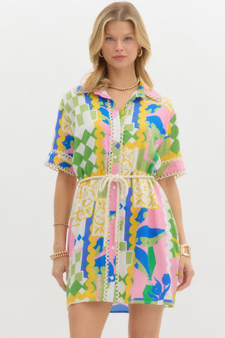 (MEDIUM) Sippin’ in Santorini Dress