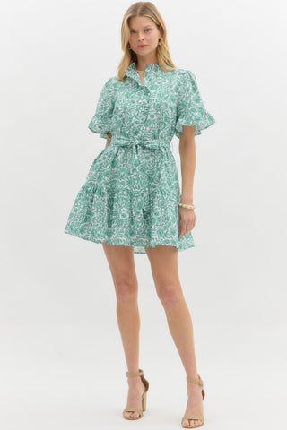 (LARGEThe Mint Manor Dress