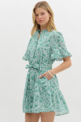 (LARGEThe Mint Manor Dress