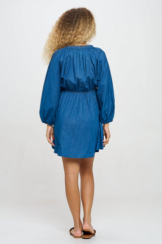 AZURE CHAMBRAY DRESS - MEET ME IN SANTORINI