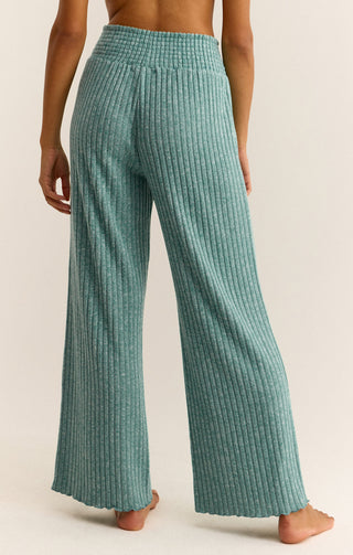 Dawn Smocked Rib Pant (Green Lagon) - Z Supply