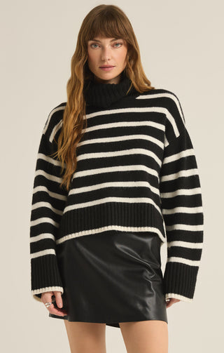 JOSEPHINE STRIPE SWEATER (BLACK) - Z SUPPLY