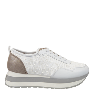 KINETIC IN WHITE PEARL PLATFORM SNEAKERS - NAKED FEET