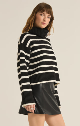 JOSEPHINE STRIPE SWEATER (BLACK) - Z SUPPLY