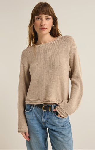 EMERSON SWEATER (OATMEAL HEATHER) - Z SUPPLY