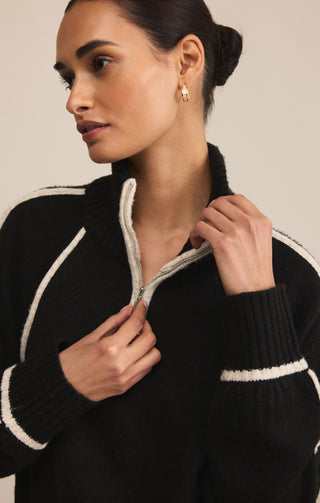 ALPS HALF ZIP SWEATER (BLACK) - Z SUPPLY
