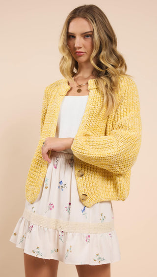 SUNROOF BUTTON CARDIGAN - SADIE SAGE