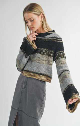 MILLIE MIXED YARN SWEATER