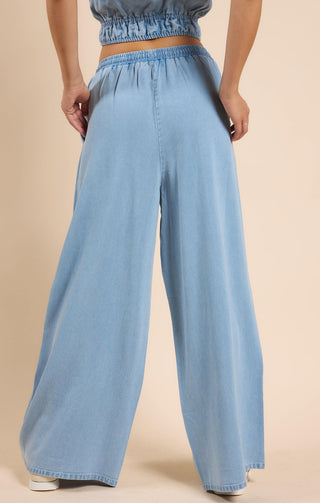 IT'S POURING WIDE LEG PANTS - SADIE SAGE