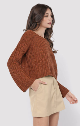 ROSALIA SWEATER (BROWN - SADIE SAGE