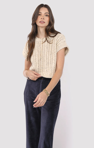 EFFORTLESS CABLE KNIT SWEATER TANK - SADIE SAGE