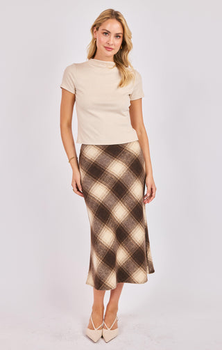 ANTHEM HIGH NECK S/SLV KNIT TOP - SADIE & SAGE