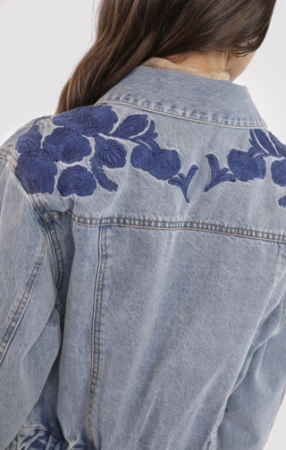 MOST LIKELY EMBROIDERED DENIM JACKET - SADIE SAGE