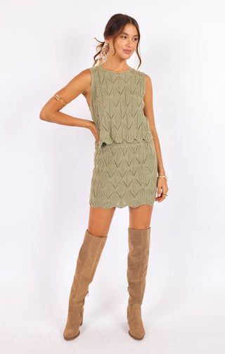 SUCCULENT MINI SKIRT - SAGE THE LABEL