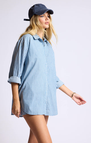 MARKET DAY SHIRT STYLE LAYERED ROMPER