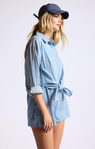 MARKET DAY SHIRT STYLE LAYERED ROMPER