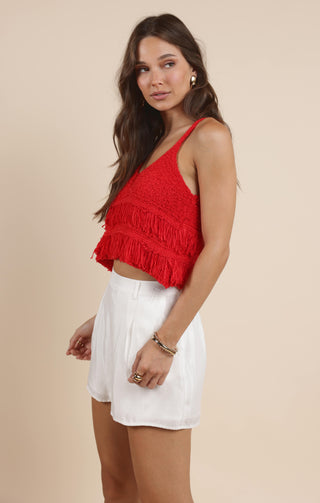 LUCIE FRINGE SWEATER TANK