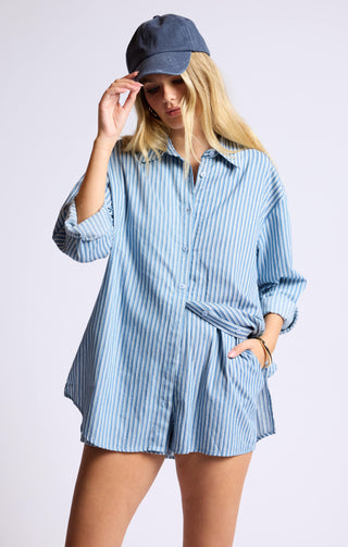 MARKET DAY SHIRT STYLE LAYERED ROMPER