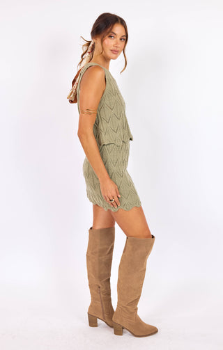 SUCCULENT MINI SKIRT - SAGE THE LABEL