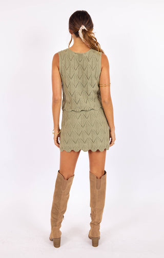 SUCCULENT MINI SKIRT - SAGE THE LABEL