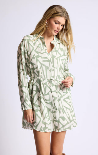 AL FRESCO SHIRT DRESS W SKINNY BELT