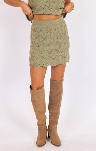 SUCCULENT MINI SKIRT - SAGE THE LABEL