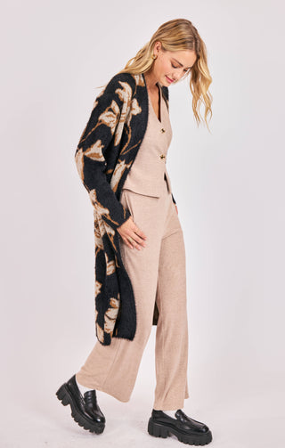 EMORY FLORAL INTARSIA OPEN DUSTER CARDI - SADIE & SAGE