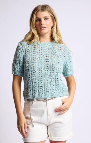 PERUSE SHORT SLEEVE SWEATER